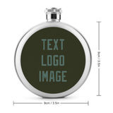 Custom Olive Blue Green Hip Flask