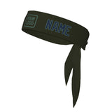 Custom Olive Blue Headband