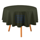 Custom Olive Blue Round Table Cloth