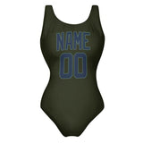 Custom Olive Blue Swimsuit
