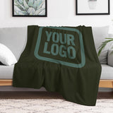 Custom Olive Blue Green Blanket