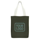 Custom Olive Blue Canvas Tote Bag