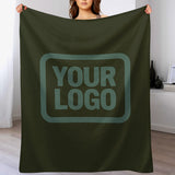 Custom Olive Blue Green Blanket