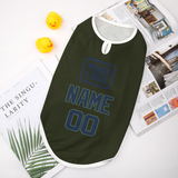 Custom Olive Blue Pet Vest