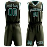Custom Olive Blue Green Basketball Set