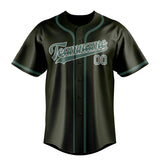 Custom Olive & Blue Green Colors Design Sports Baseball Jersey