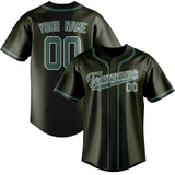 Custom Olive & Blue Green Colors Design Sports Baseball Jersey