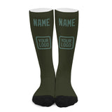 Custom Olive Blue Green Knee-High Sock
