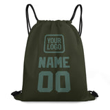 Custom Olive Blue Green Drawstring Bag