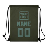 Custom Olive Blue Green Drawstring Bag