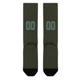 Custom Olive Blue Green Knee-High Sock