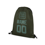 Custom Olive Blue Green Drawstring Bag