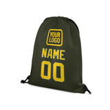 Custom Olive Gold Drawstring Bag