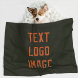 Custom Olive Orange Pet Blanket