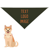 Custom Olive Orange Pet Scarf