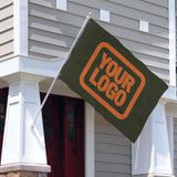 Custom Olive Orange Flag