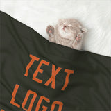 Custom Olive Orange Pet Blanket