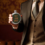 Custom Olive Orange Hip Flask