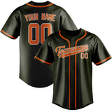Custom Olive & Orange Colors Design Sports Baseball Jersey