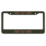 Custom Olive Copper Rose License Plate Frame