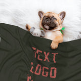 Custom Olive Copper Rose Pet Blanket