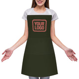 Custom Olive Copper Rose Apron