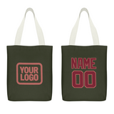 Custom Olive Crimson Red Canvas Tote Bag