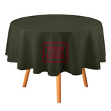 Custom Olive Crimson Red Round Table Cloth