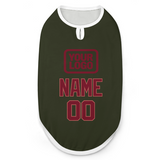 Custom Olive Crimson Red Pet Vest