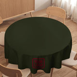 Custom Olive Crimson Red Round Table Cloth