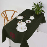 Custom Olive Copper Rose Square Table Cloth