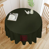 Custom Olive Crimson Red Round Table Cloth