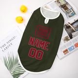 Custom Olive Crimson Red Pet Vest