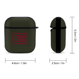 Custom Olive Crimson Red AirPods Case