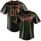 Custom Olive & Copper Rose Colors Design Sports Baseball Jersey