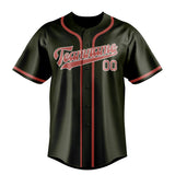 Custom Olive & Copper Rose Colors Design Sports Baseball Jersey