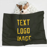 Custom Olive Gold Pet Blanket