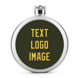Custom Olive Gold Hip Flask