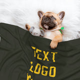 Custom Olive Gold Pet Blanket