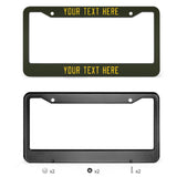 Custom Olive Gold License Plate Frame
