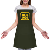 Custom Olive Gold Apron