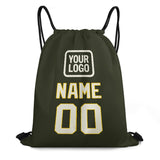 Custom Olive Cream Drawstring Bag