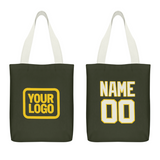 Custom Olive Cream Canvas Tote Bag