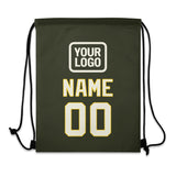 Custom Olive Cream Drawstring Bag