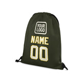 Custom Olive Cream Drawstring Bag