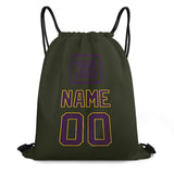 Custom Olive Purple Drawstring Bag