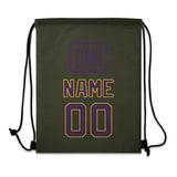 Custom Olive Purple Drawstring Bag