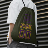 Custom Olive Purple Drawstring Bag