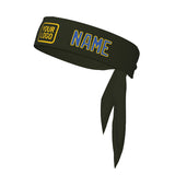 Custom Olive Sky Blue Headband