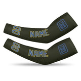 Custom Olive Sky Blue Arm Sleeve